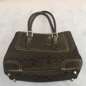 All black official Coach bag satchel